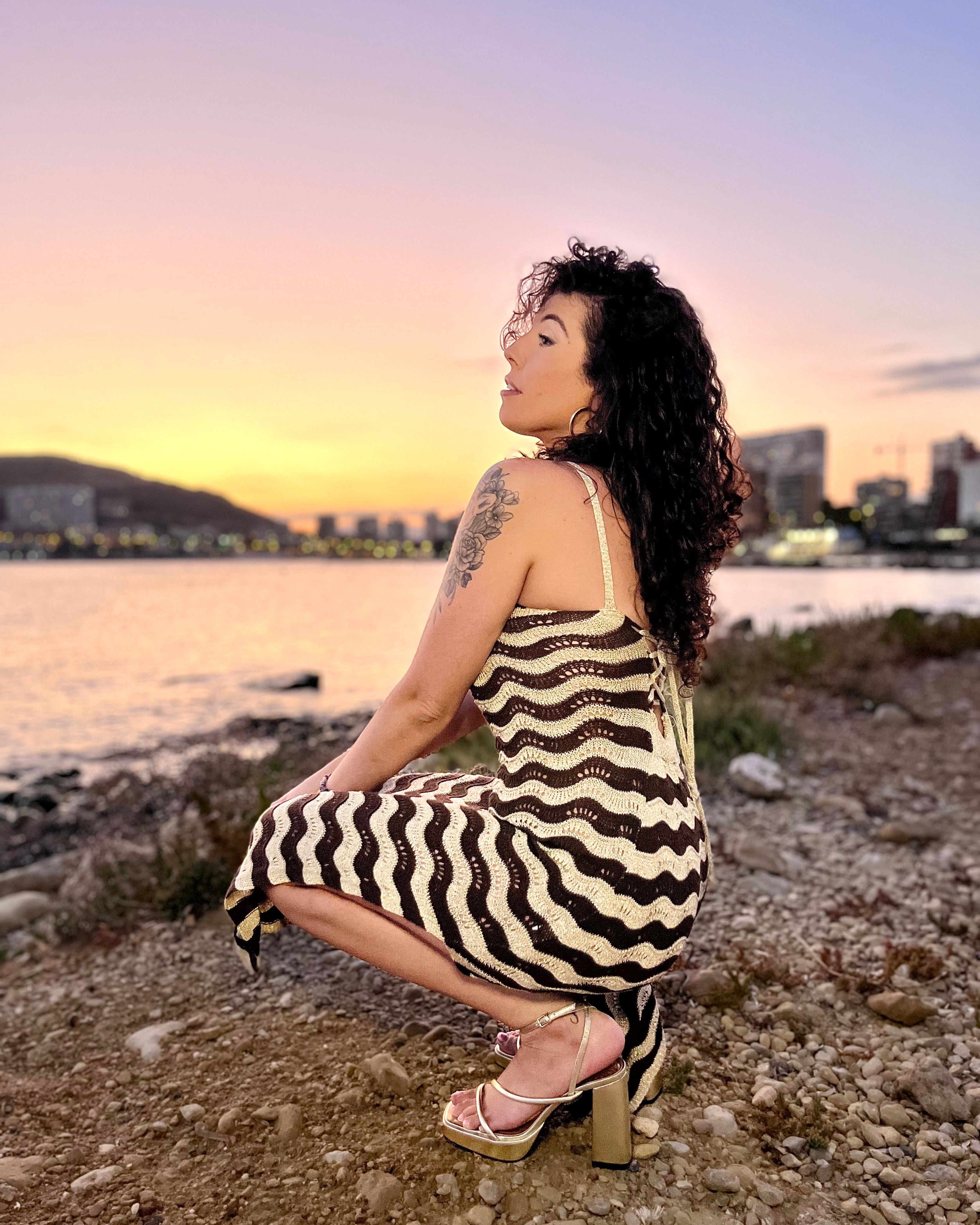 Vestido Nahla marrón