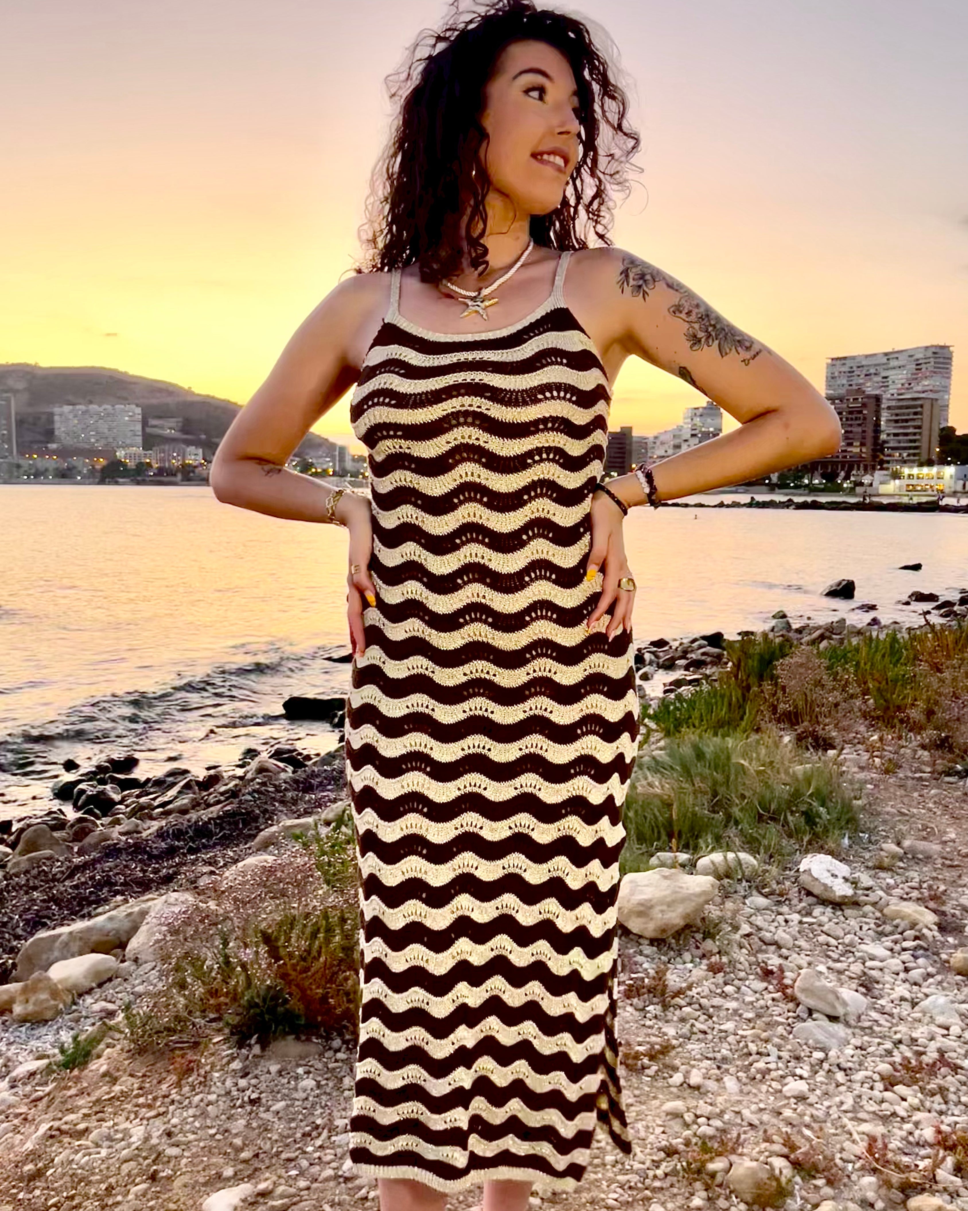 Vestido Nahla marrón