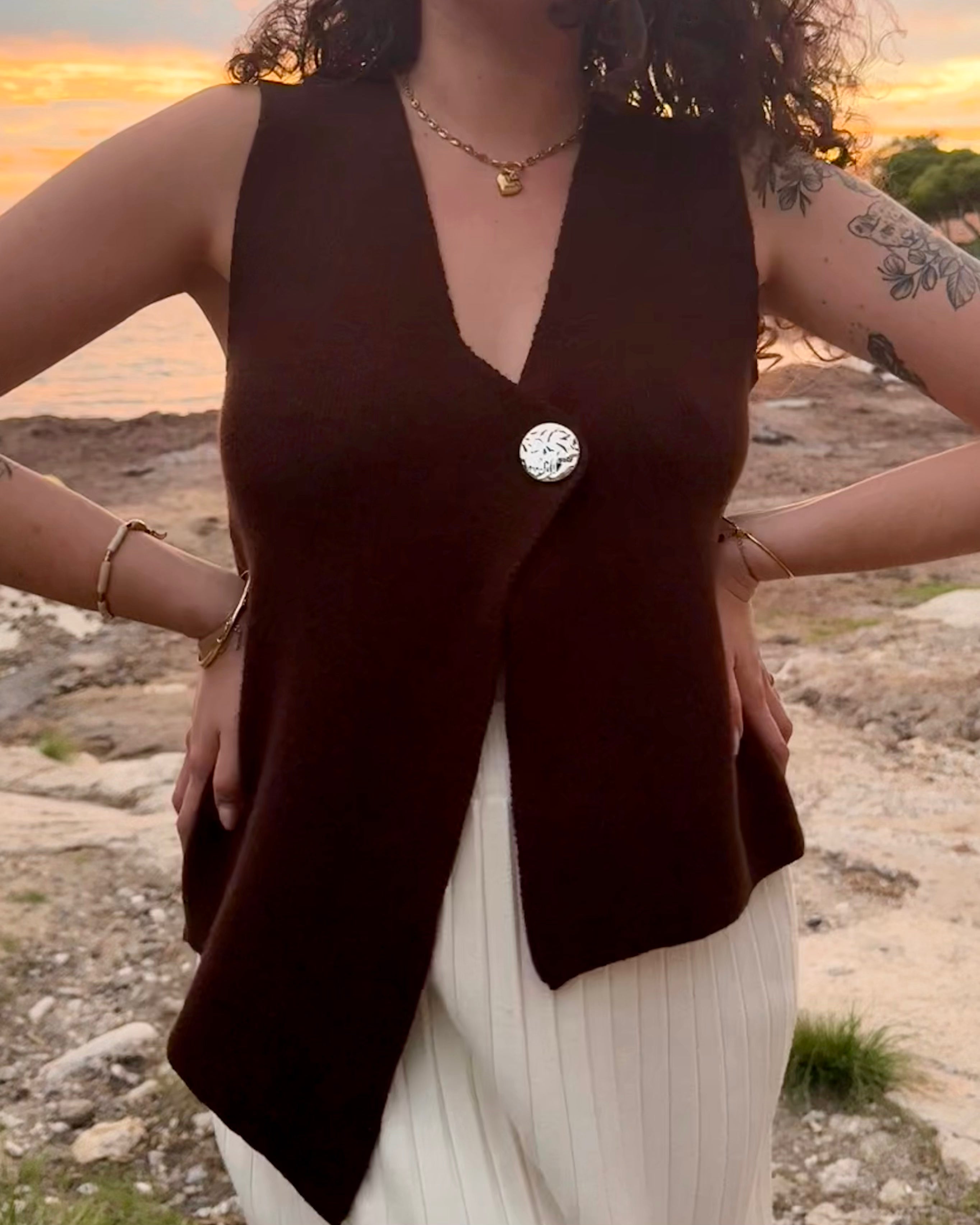 Chaleco Amara marrón