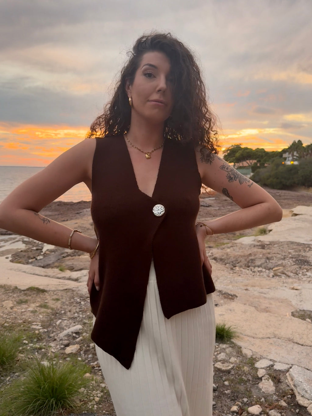 Chaleco Amara marrón