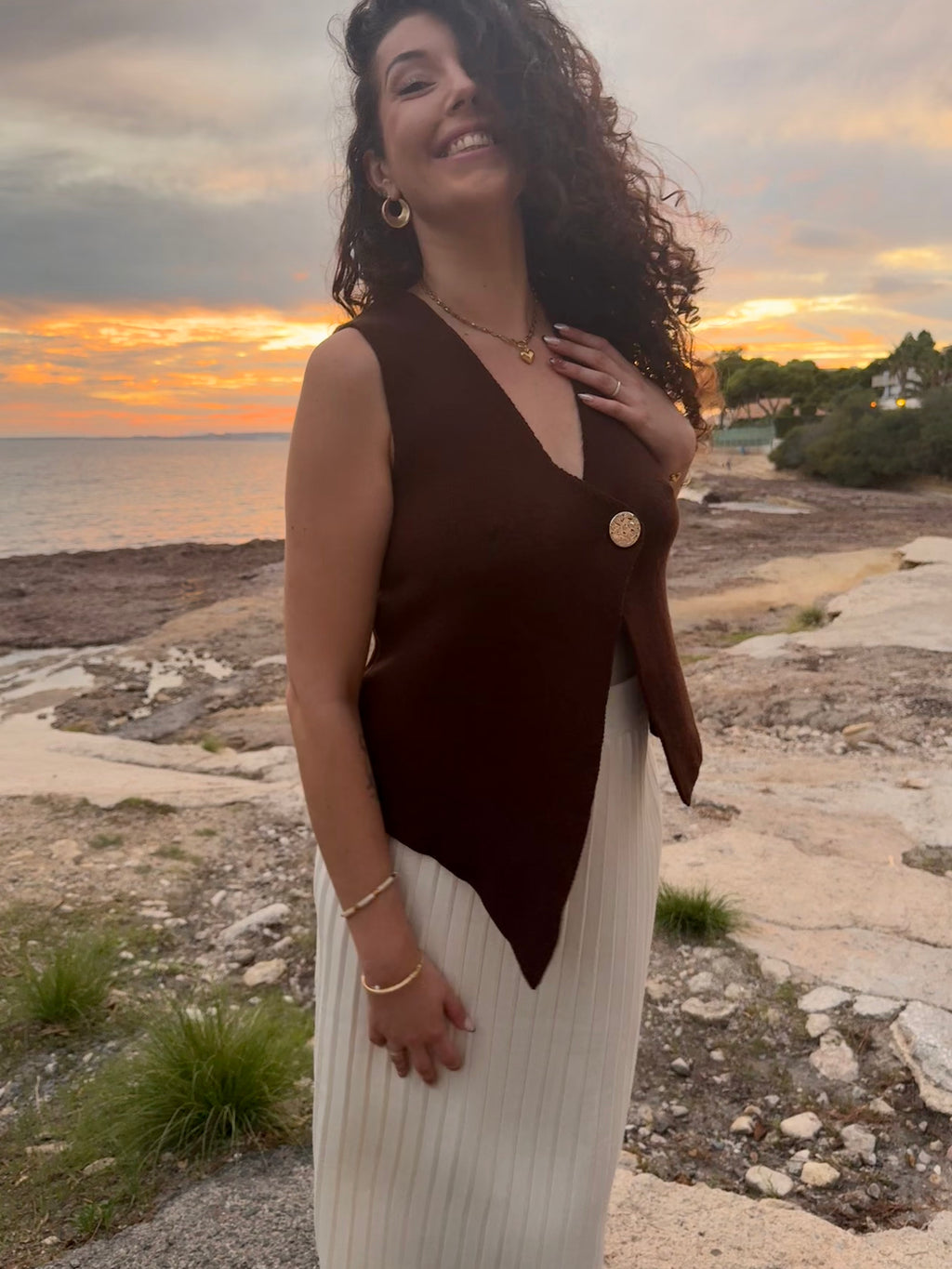 Chaleco Amara marrón