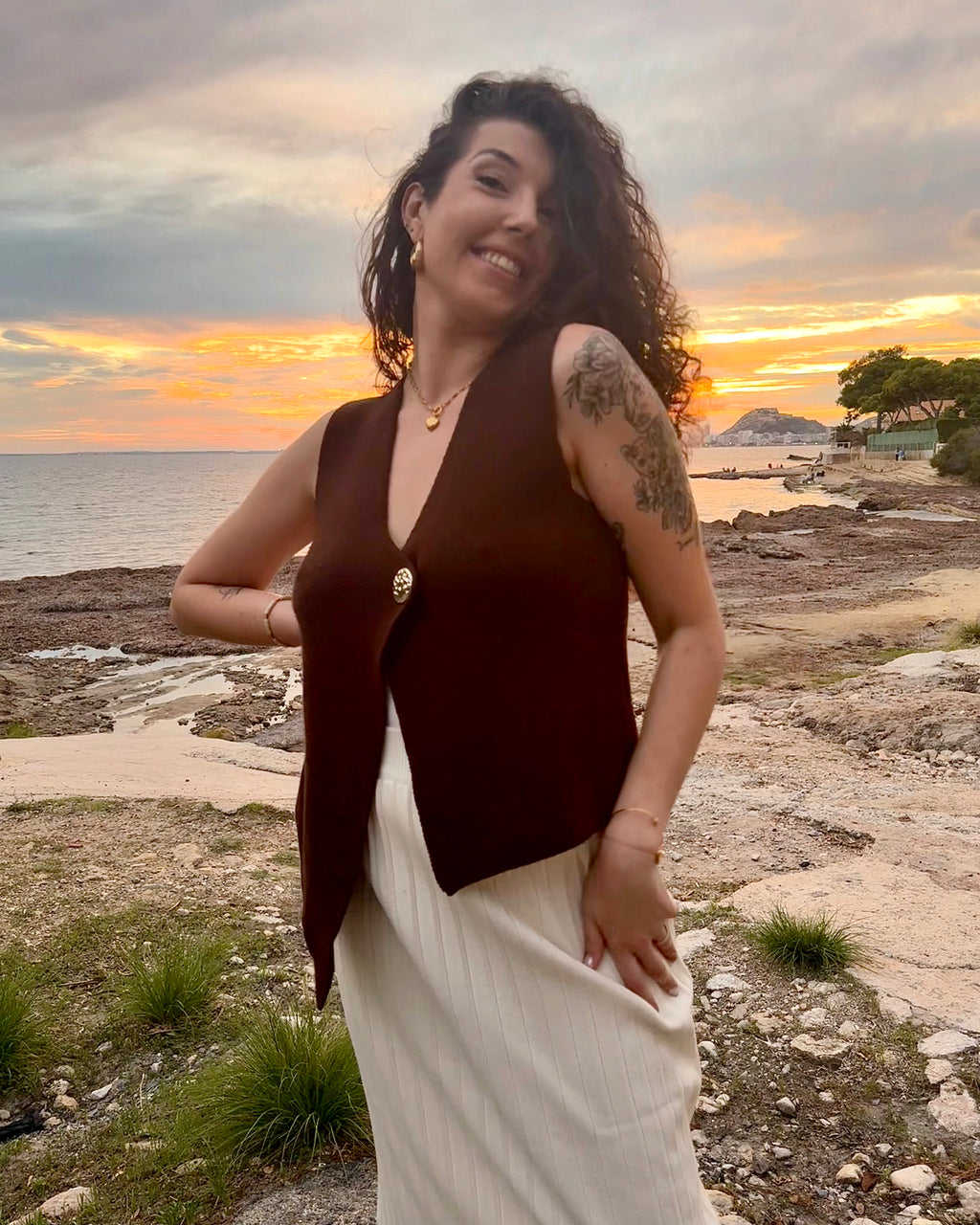 Chaleco Amara marrón