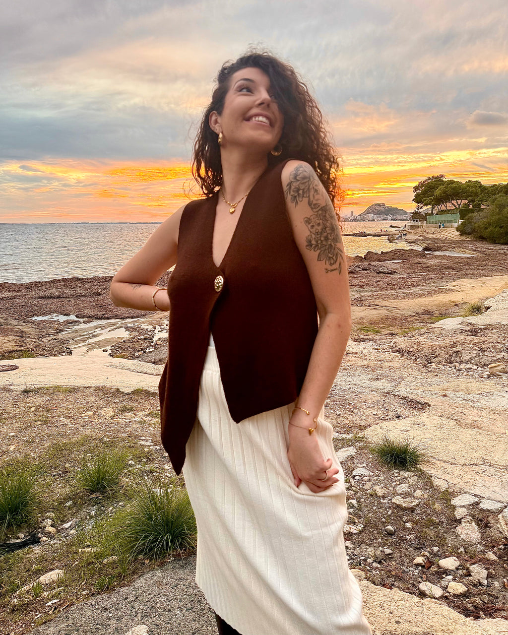 Chaleco Amara marrón