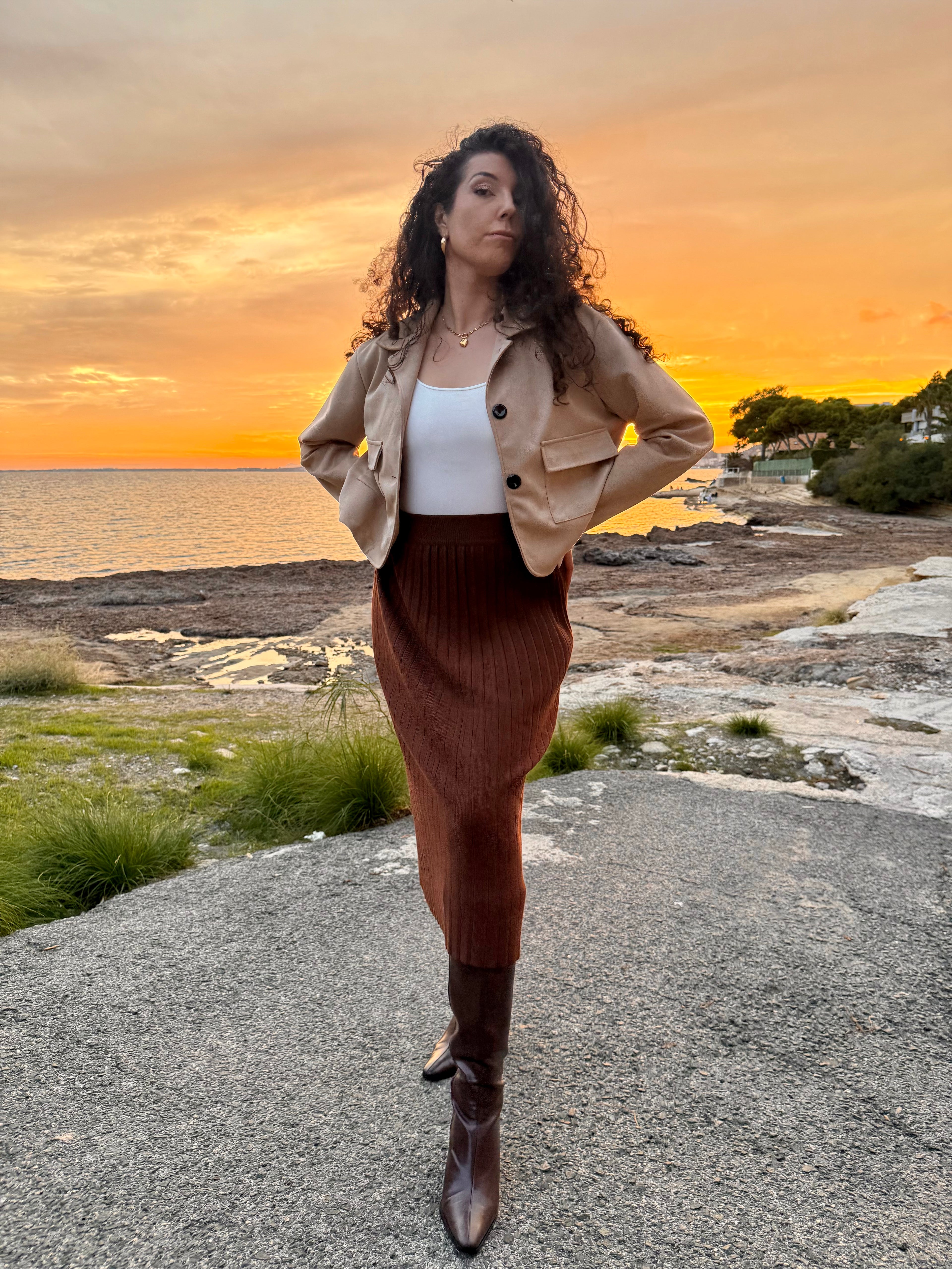 Falda Ailén marrón