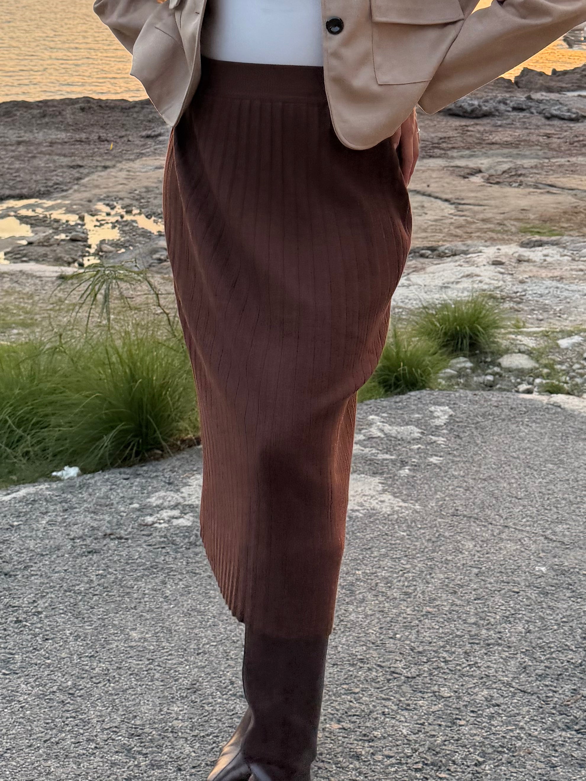 Falda Ailén marrón