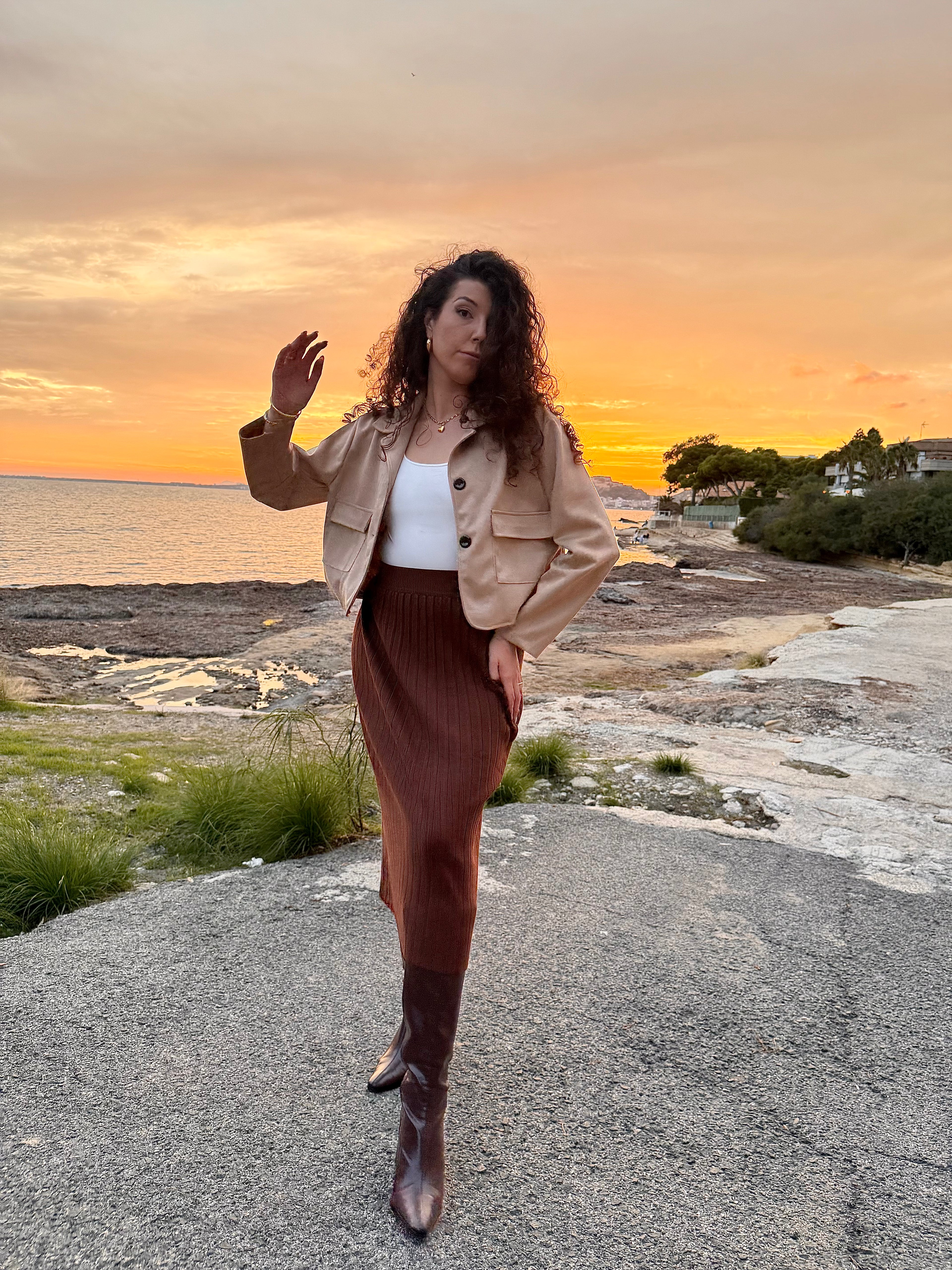 Falda Ailén marrón