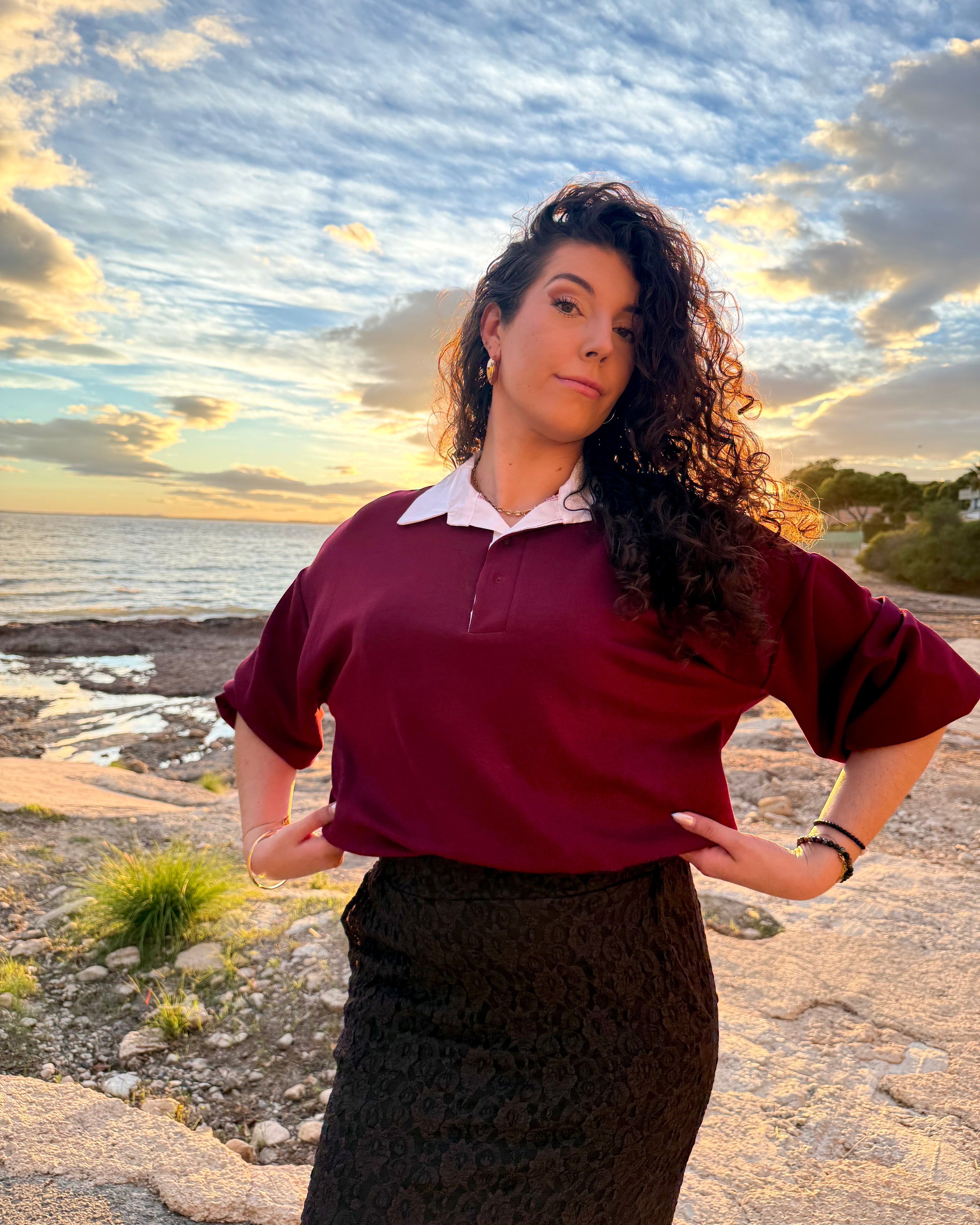 Jersey Tahlia granate