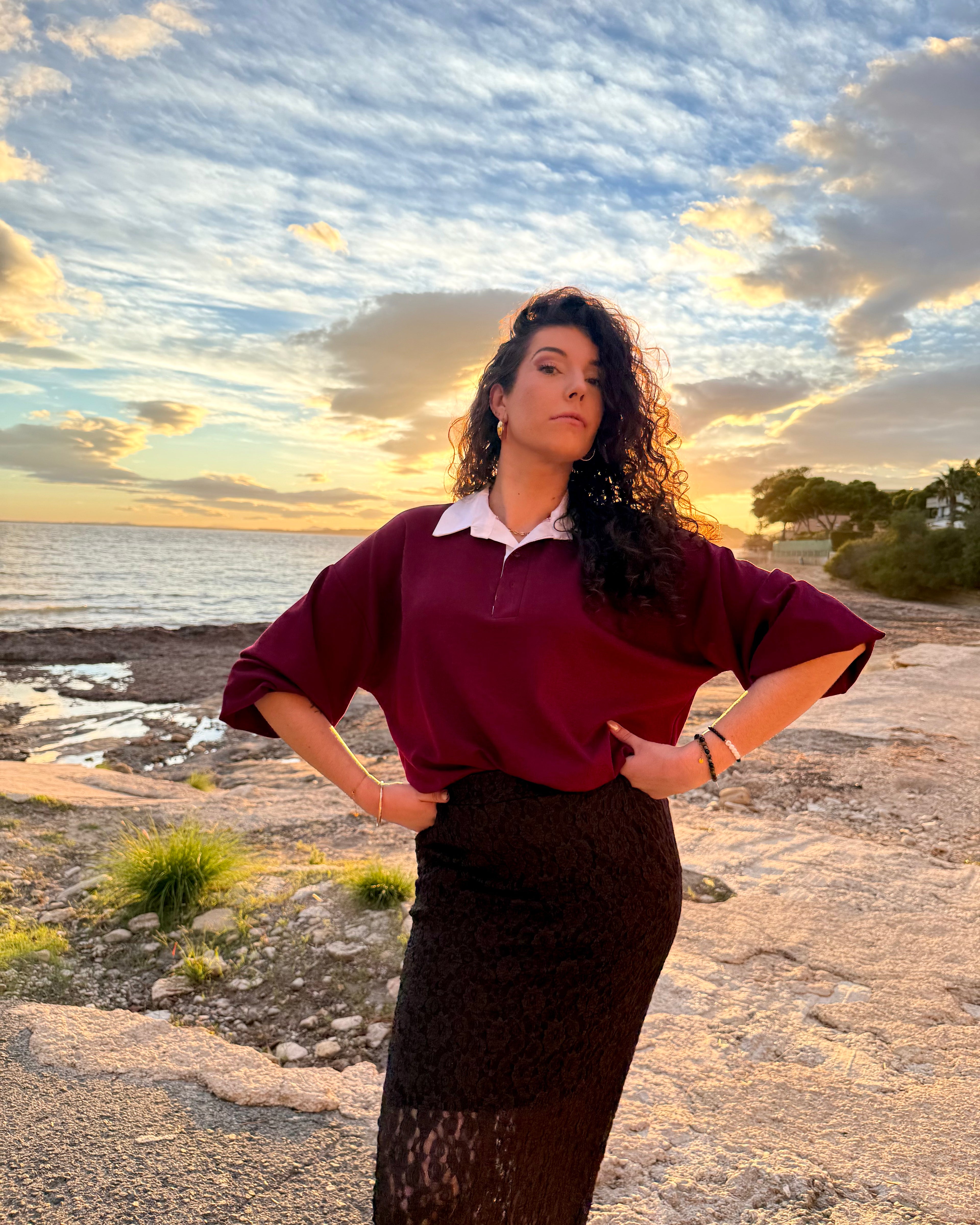 Jersey Tahlia granate