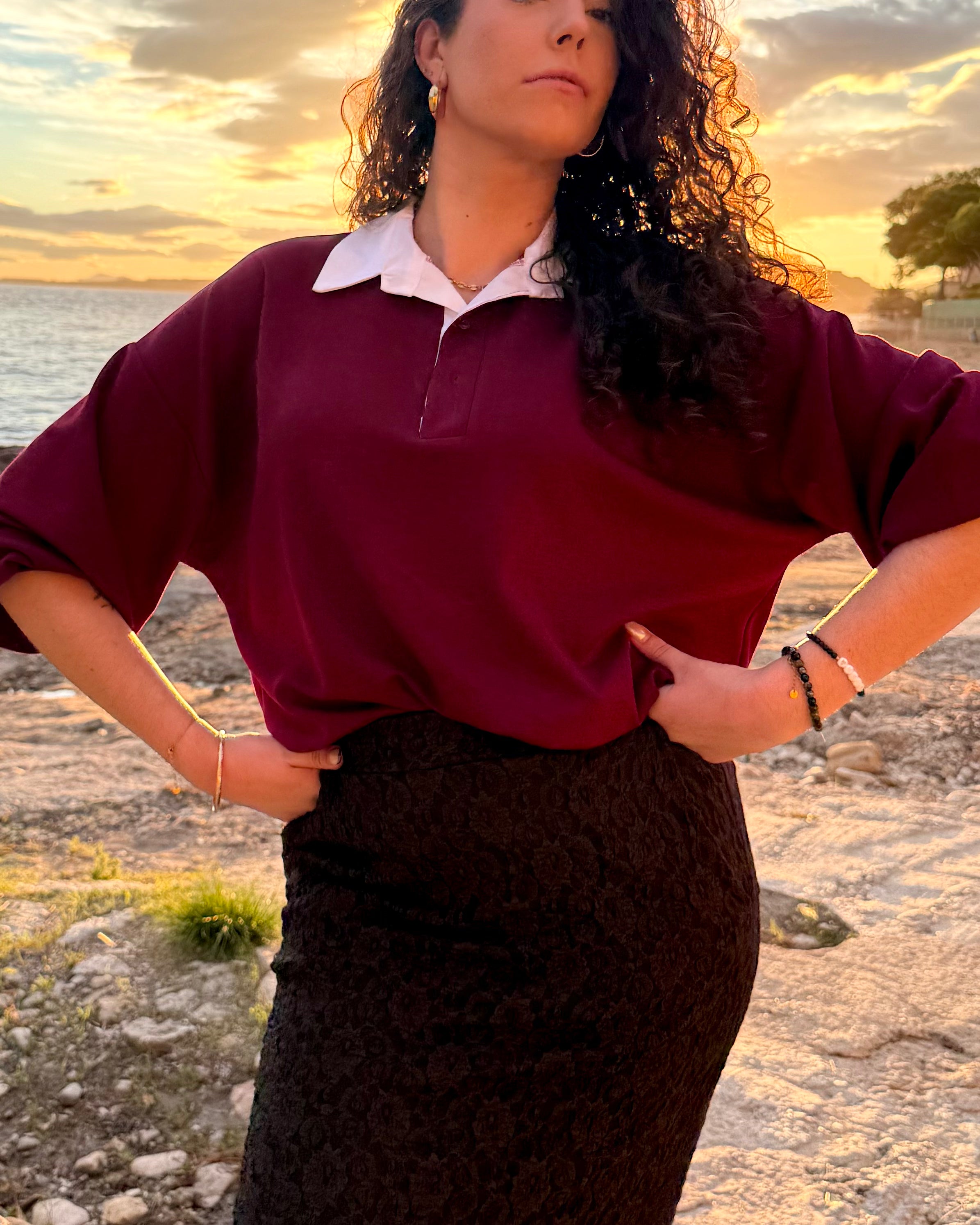 Jersey Tahlia granate