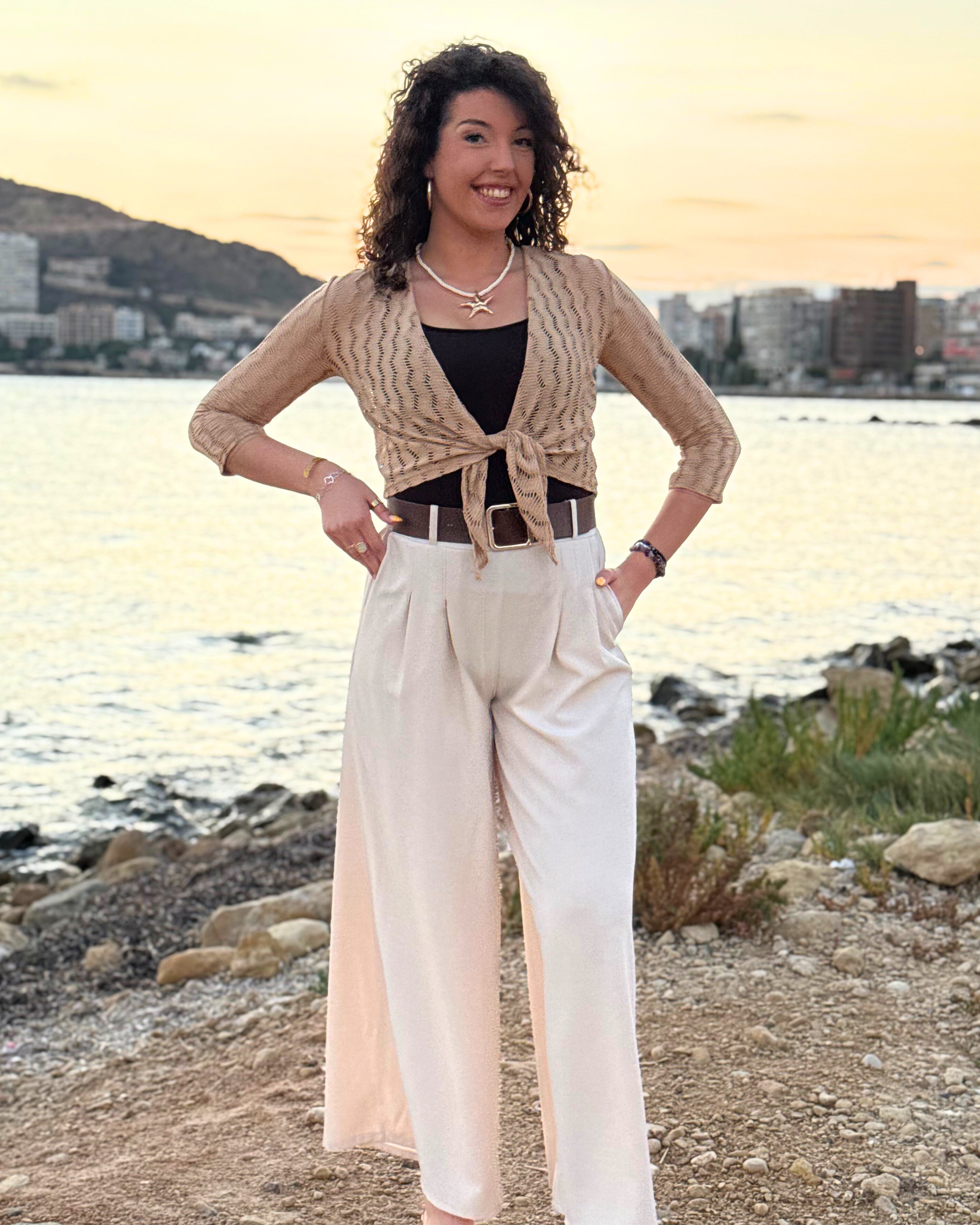 Pantalón Rania beige