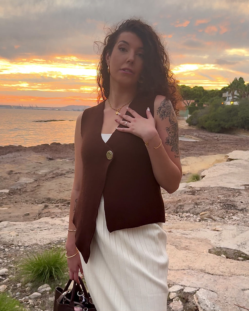 Chaleco Amara marrón