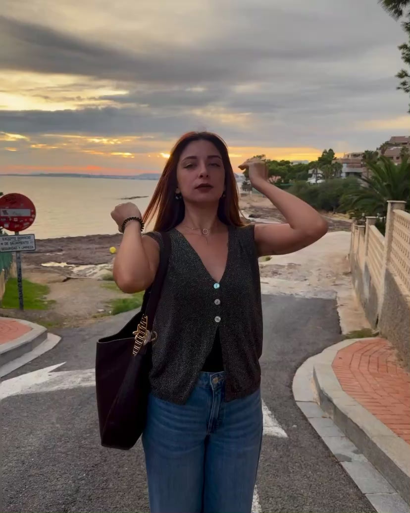 Chaleco Zaira marrón